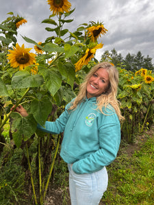 Sunflower crop top hoodie online